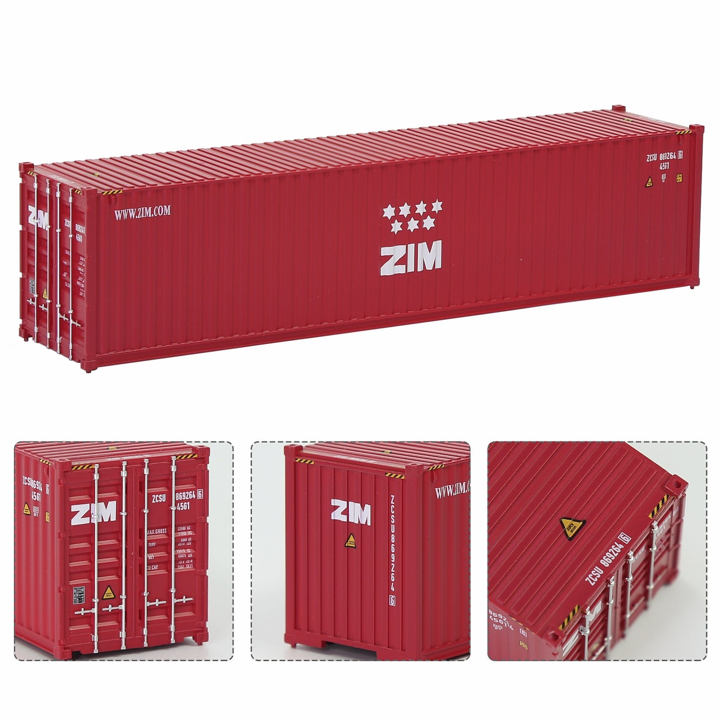 Evemodel C8746 1pc HO Scale 1:87 40ft Shipping Container 40' Cargo Box Model Railway Layout