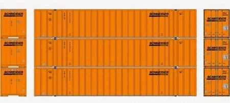 HO Athearn Schneider 53' Container Lot