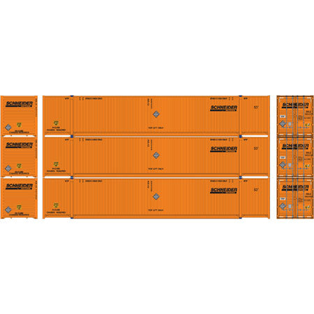 HO Athearn Schneider 53' Container Lot