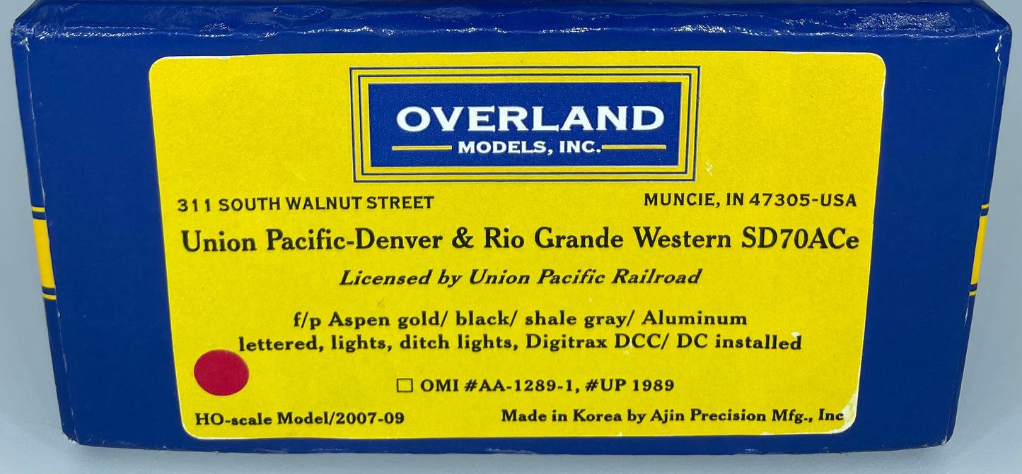 Overland Models Union Pacific SD70ACe Rio Grande Heritage Unit OMI #AA-1289.1 DCC