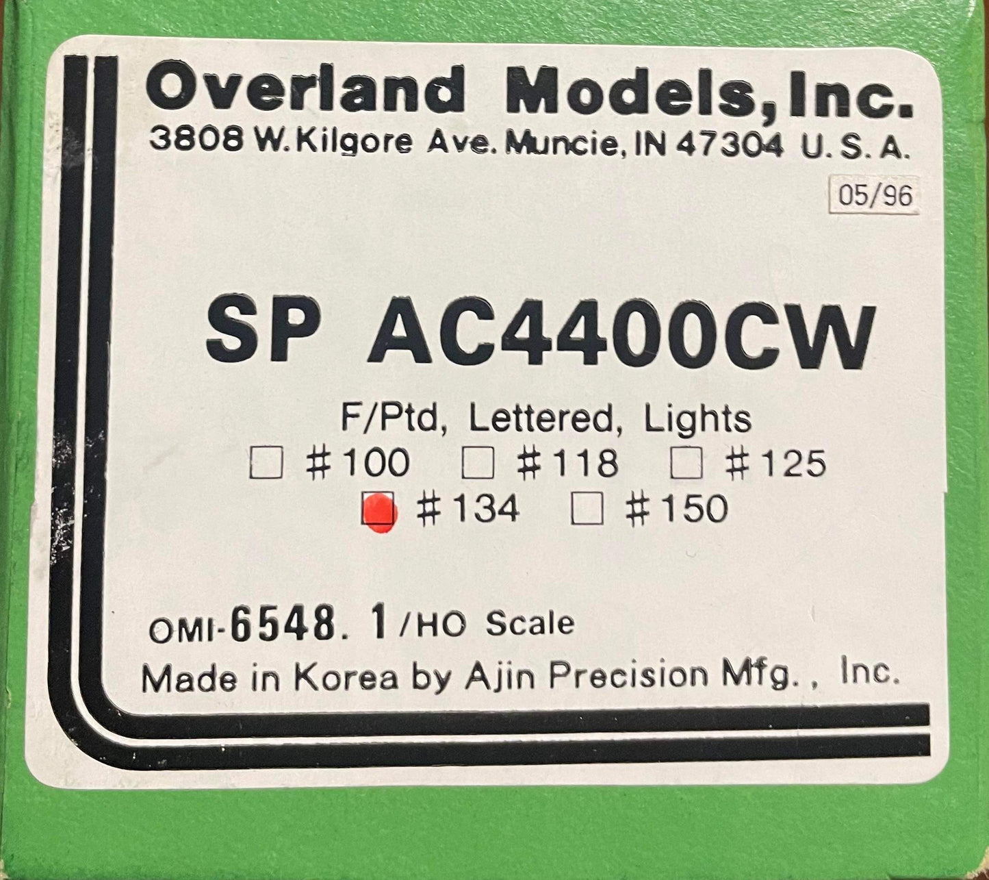 Overland Models Brass Southern Pacific AC4400CW #134 OMI-6548.1 DC
