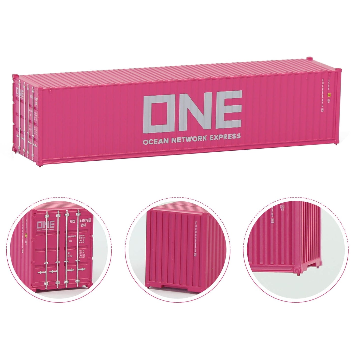 Evemodel Container 1 Unit N Scale 1:160 40ft Shipping Container 40' Cargo Box with Magnets C15008