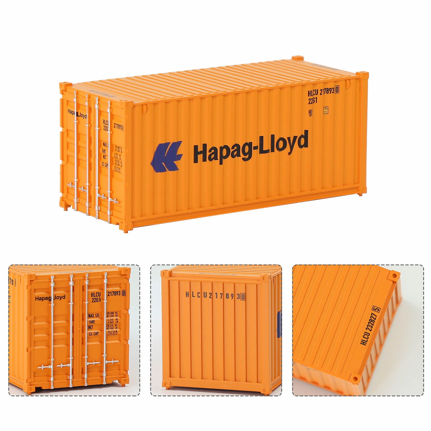 Evemodel 1pc HO Scale 1:87 20ft Shipping Container Model Railway Cargo Box 20' Container C8726