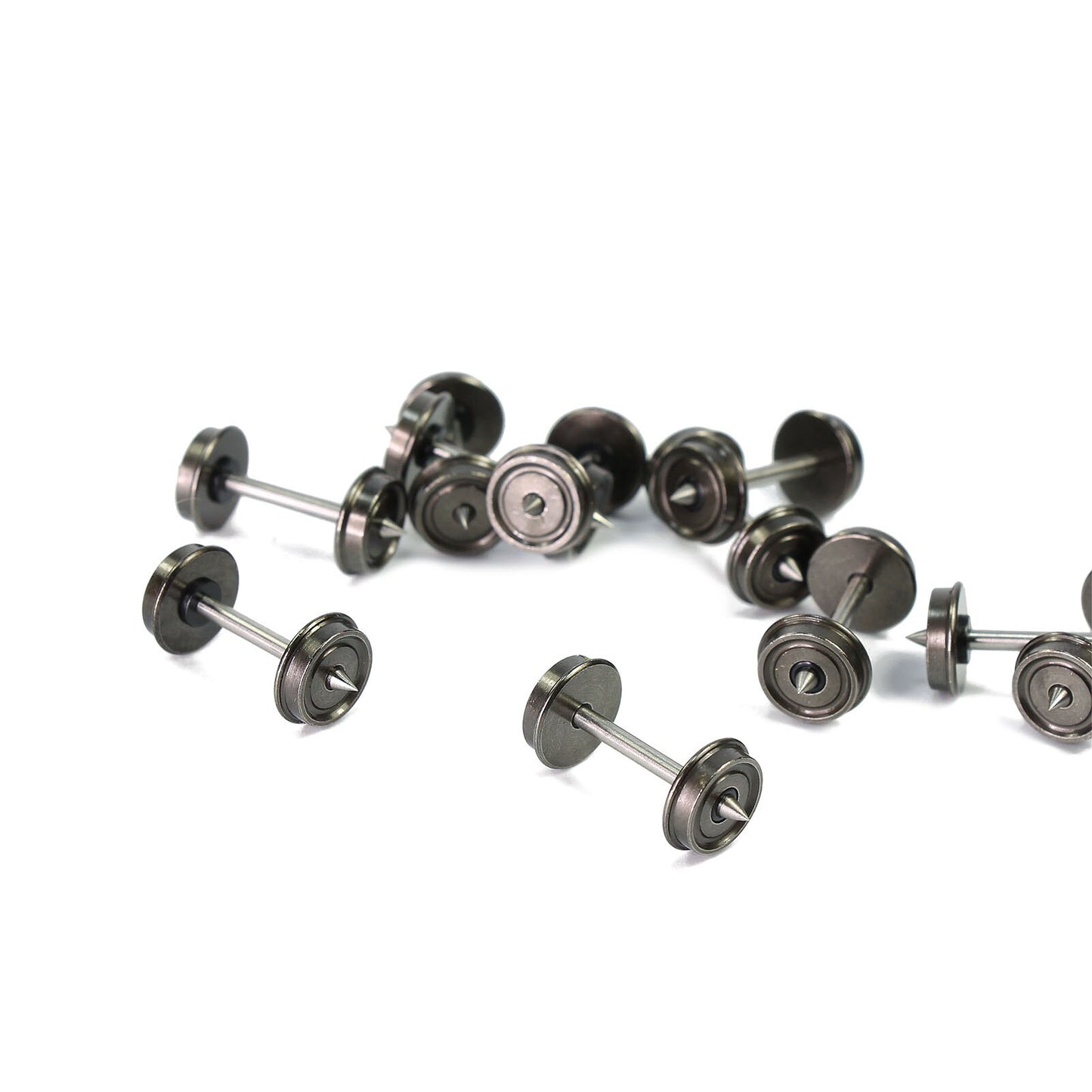 Evemodel Wheels 24pcs 33" Metal Wheels for Model Trains 1:87 HO Scale DC Wheelset C8725