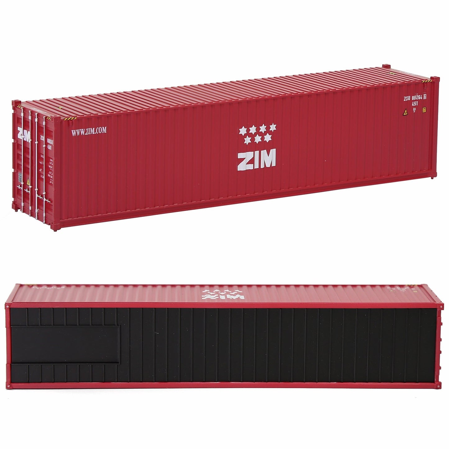 Evemodel 3pcs Same HO Scale 1:87 40ft Shipping Containers 40' Cargo Box Different Road Name C8746
