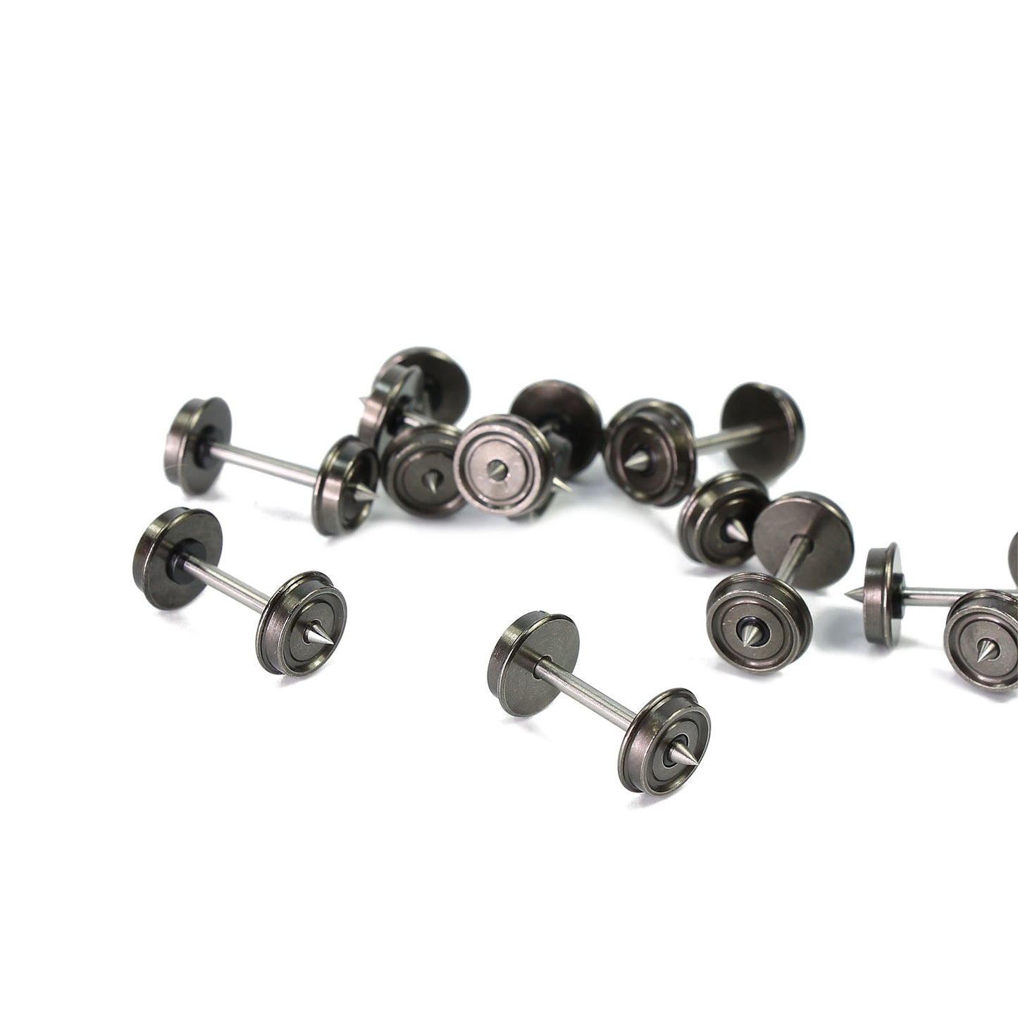 Evemodel Wheels 12pcs Model Trains Part HO Scale 1:87 33" Metal DC Wheel Wheelsets C8725