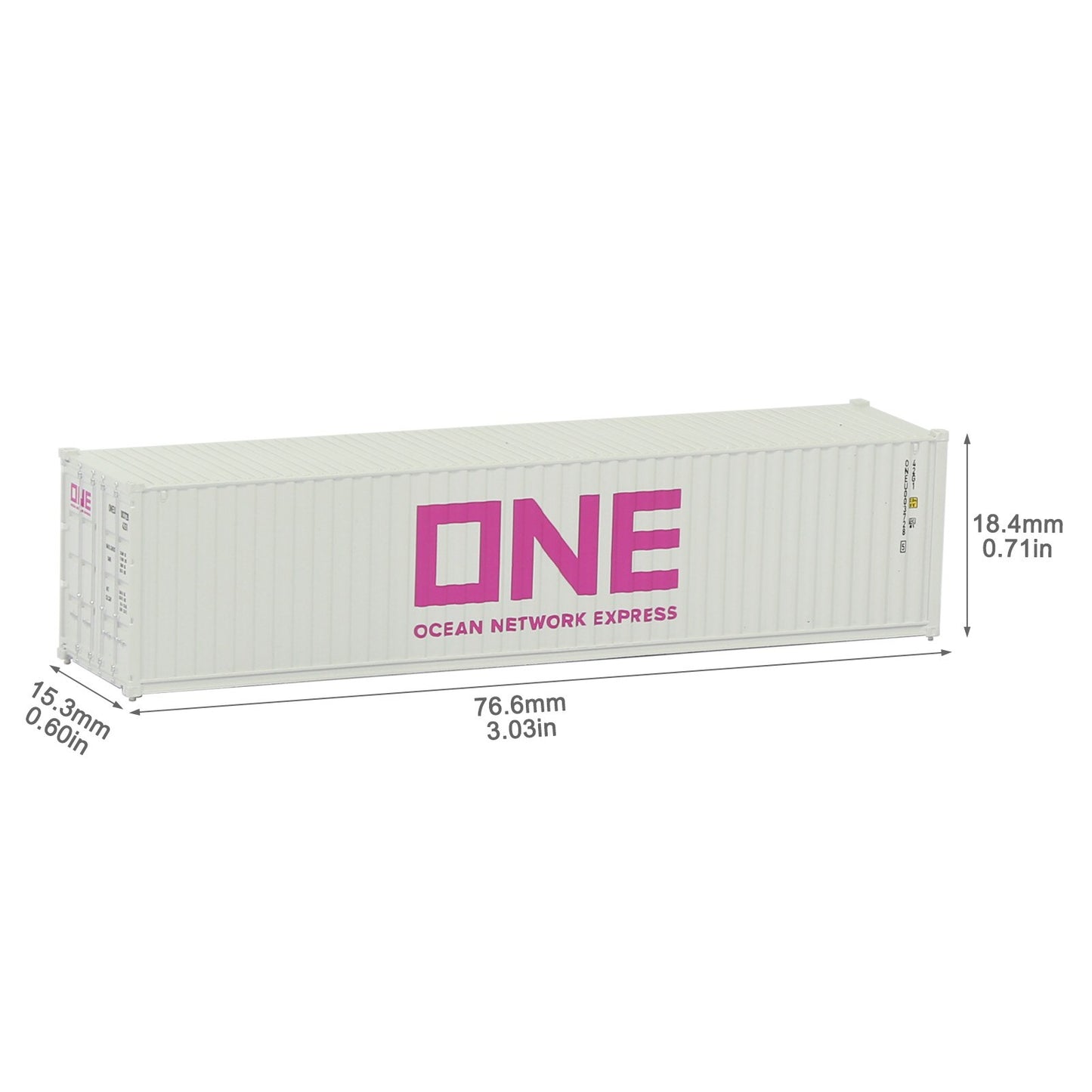 Evemodel Container 1 Unit N Scale 1:160 40ft Shipping Container 40' Cargo Box with Magnets C15008