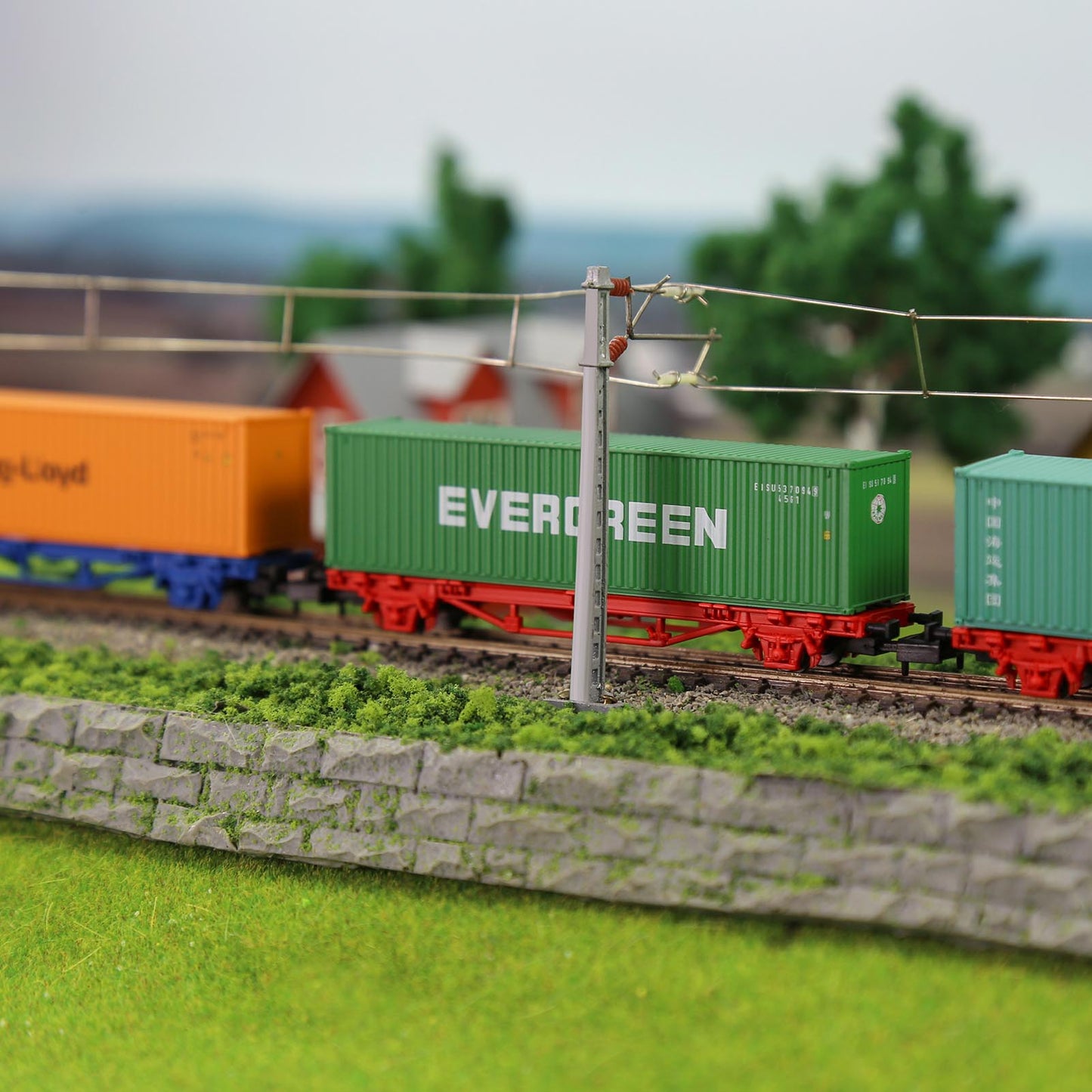 3pcs Mixed N Scale 40ft Containers 1:160 40' Shipping Cargo Box with Magnets C15008