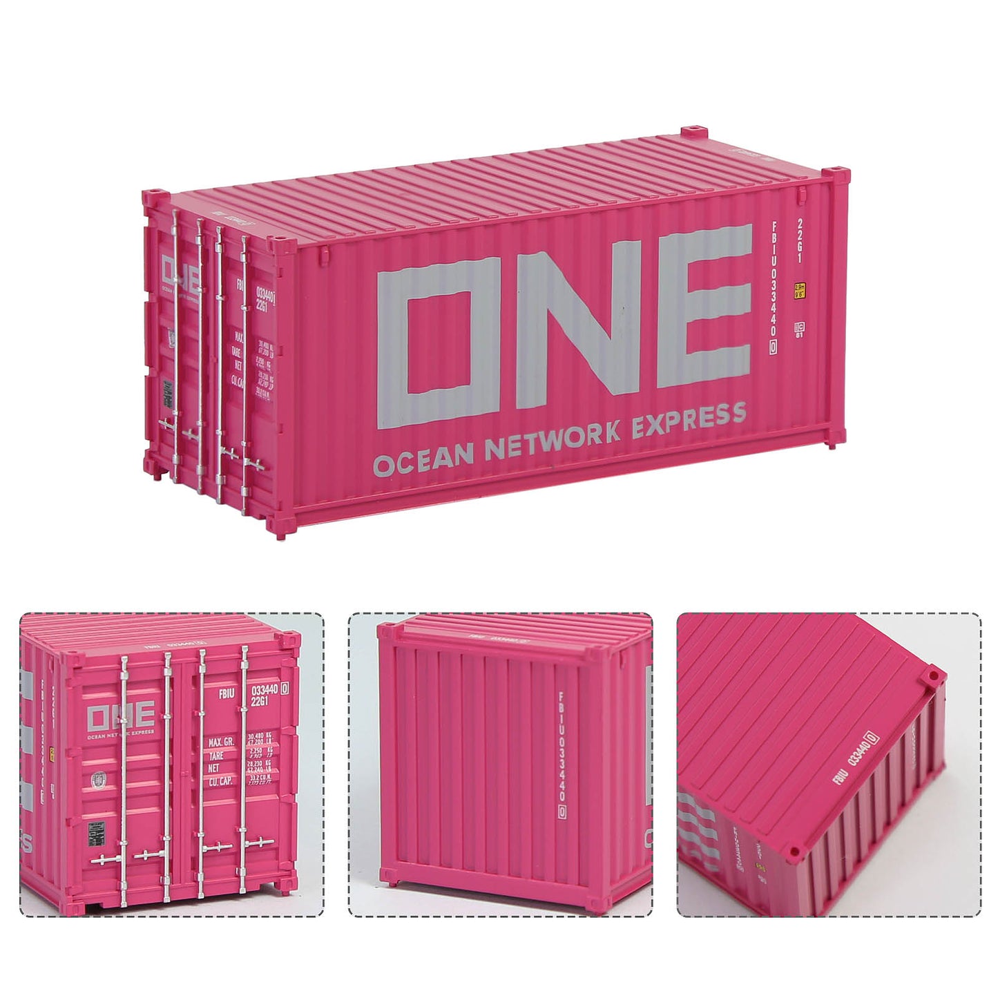 Evemodel 1pc HO Scale 1:87 20ft Shipping Container Model Railway Cargo Box 20' Container C8726