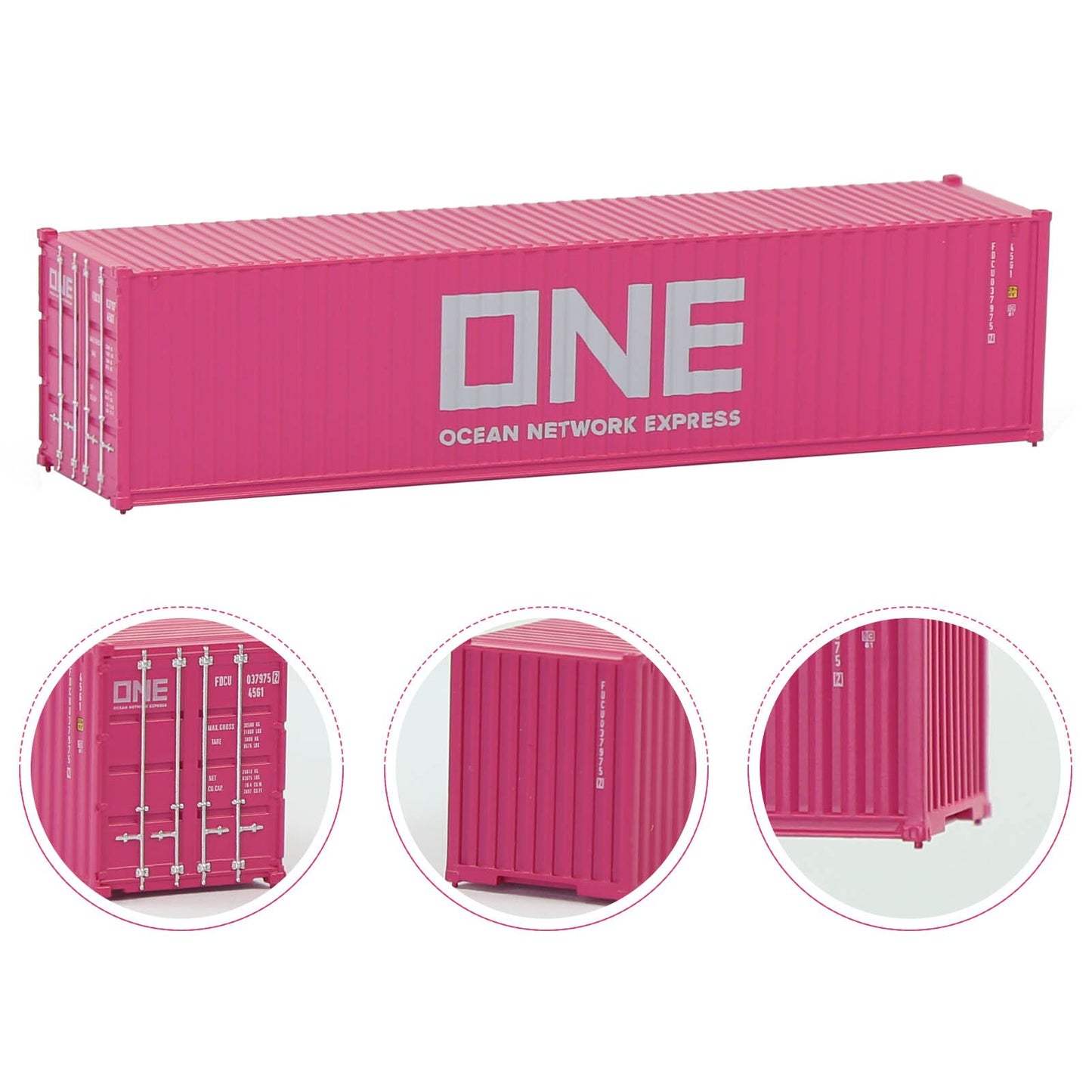 Evemodel Container 1 Unit N Scale 1:160 40ft Shipping Container 40' Cargo Box with Magnets C15008