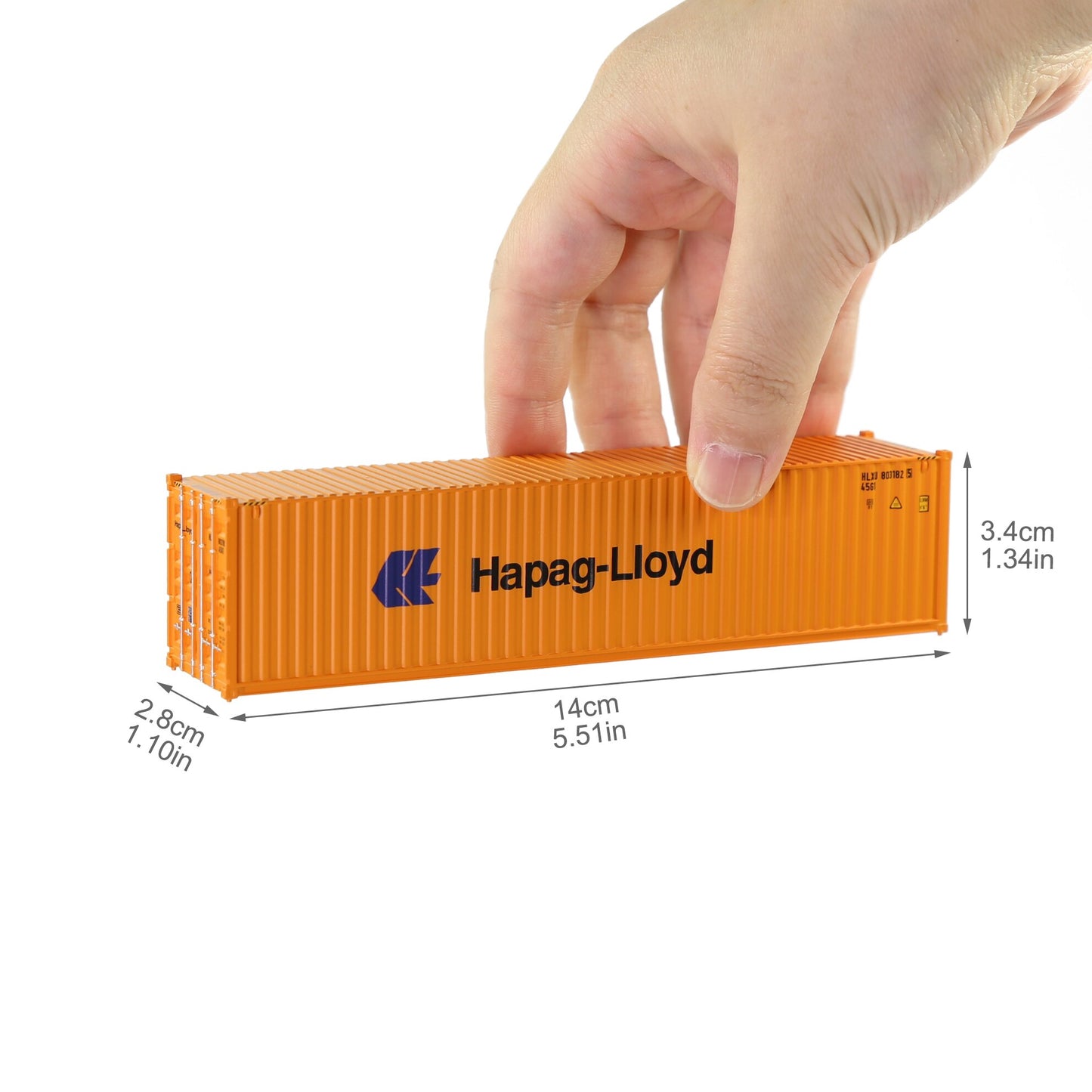 Evemodel 3pcs Same HO Scale 1:87 40ft Shipping Containers 40' Cargo Box Different Road Name C8746
