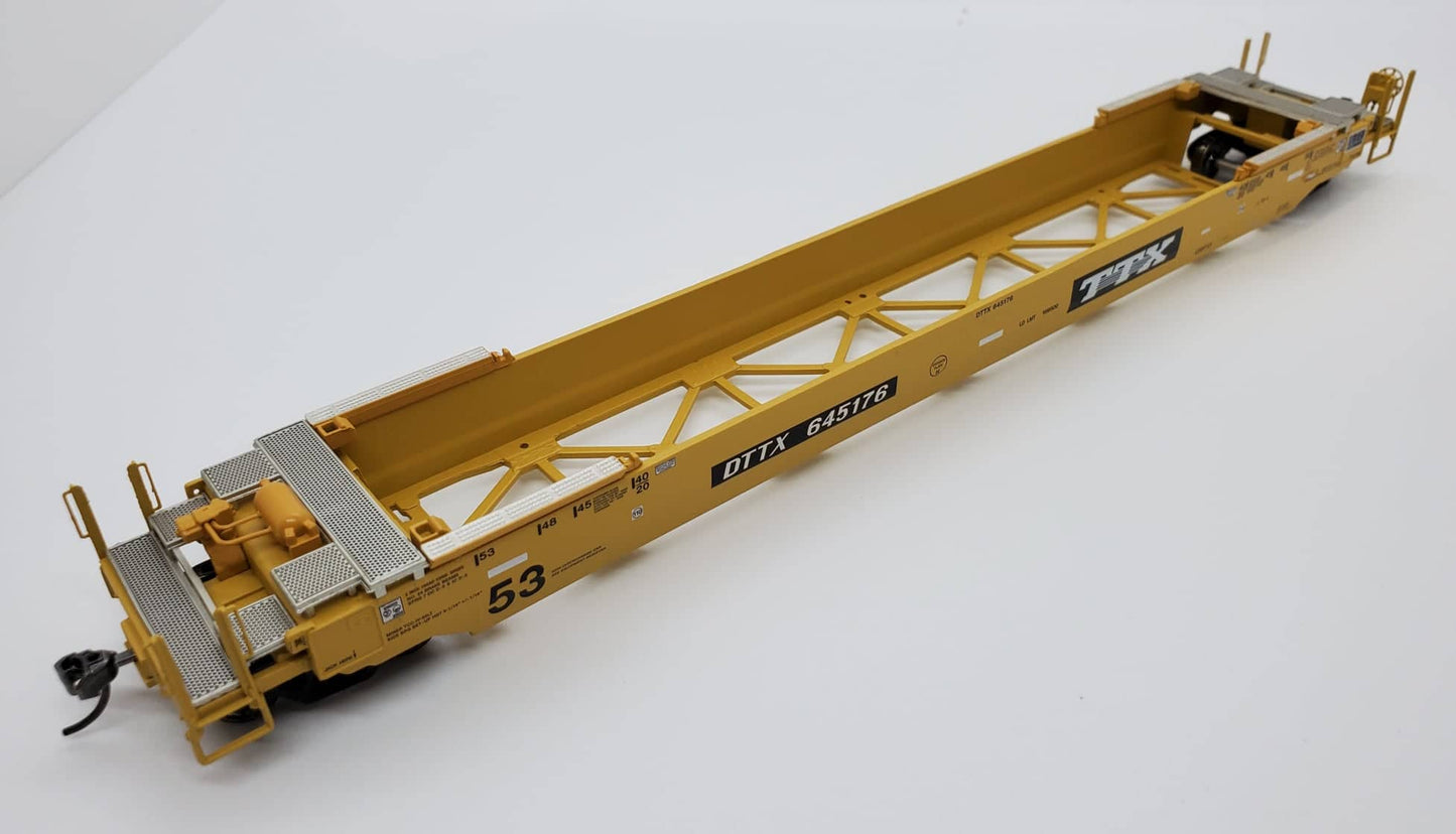Rapido HO Gunderson 53' Husky-Stack Well Car TTX As Delivered