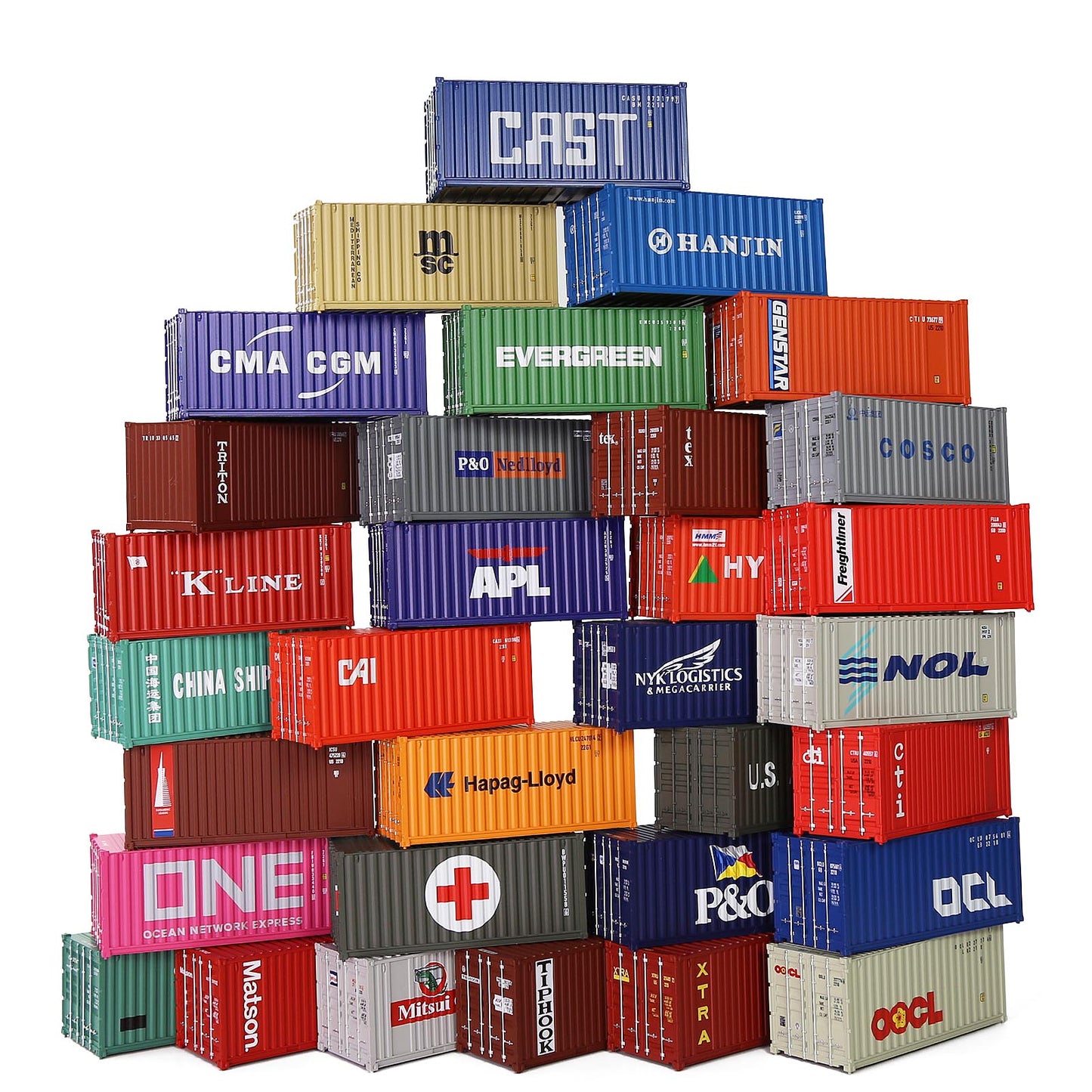 Evemodel 1pc HO Scale 1:87 20ft Shipping Container Model Railway Cargo Box 20' Container C8726